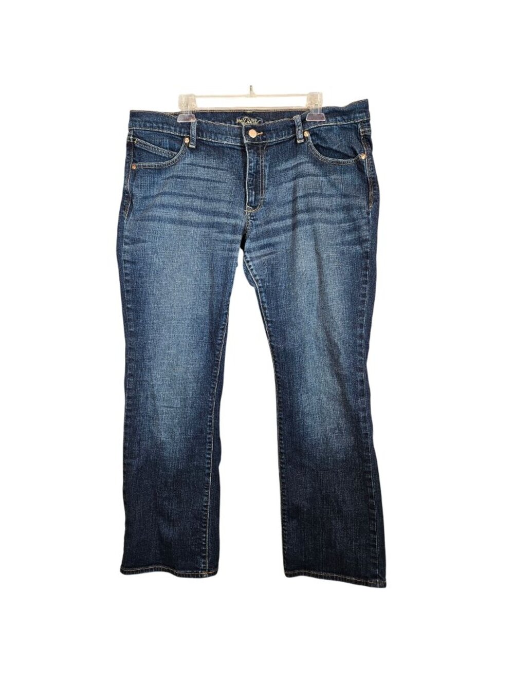 OLD NAVY THE DIVA Boot Cut Medium Wash Womens 16 short Casual Denim mom Rodeo